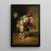 Le bouquet de dahlias - Edmond Van Coppenolle — inramlat konstverk på väggen