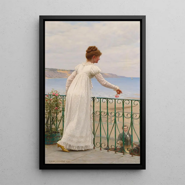 En förmån - Edmund Blair Leighton — inramlat konstverk på väggen