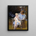Marjorie och den lille Edmund - Edmund Charles Tarbell — inramlat konstverk på väggen