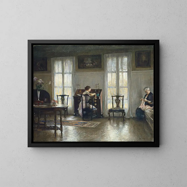 Mor och Maria - Edmund Charles Tarbell — inramlat konstverk på väggen