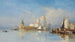 La Dogana och Santa Maria della Salute, Venedig - Edmund Gustavus Muller — vy av konstverket