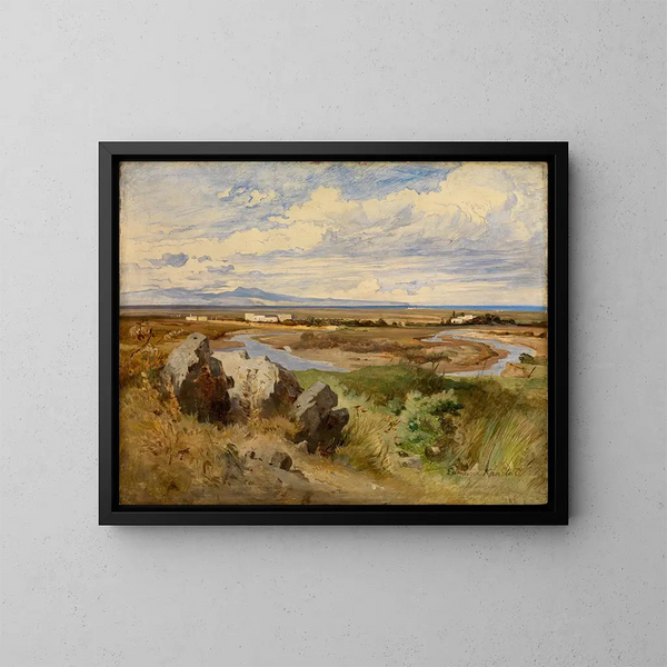 Vue du Campo d'Annibale à Cannes - Edmund Kanoldt — inramlat konstverk på väggen