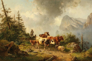 Edmund Mahlknecht - Returning Home from the Alpine Pasture.webp