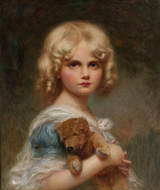 Edouard Cabane - Portrait of Eva with Teddy Bear.webp