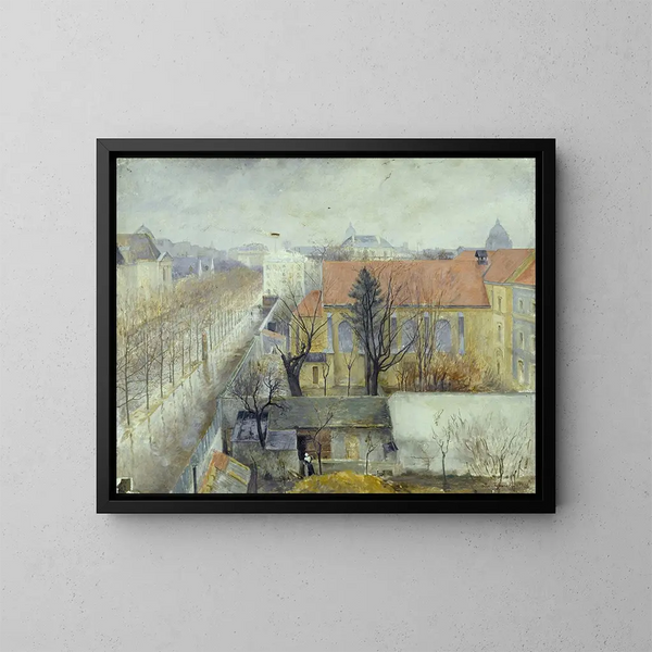 La Maison de refuge du Bon Pasteur vue de la place Denfert-Rochereau - Édouard Zawiski — inramlat konstverk på väggen