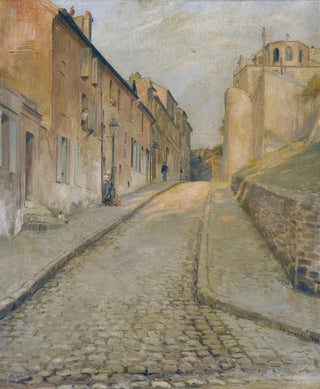 Edouard Zawiski - La rue Cortot Montmartre vue de la rue des Saules.webp