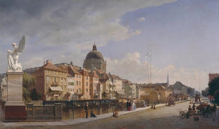 Eduard Gaertner - Rear view of the Houses at Schlofreiheit.webp