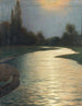 Le débit de la rivière au clair de lune - Eduard Kasparides — vy av konstverket