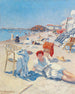 På stranden i Grado - Eduard Otto Braunthal — vy av konstverket