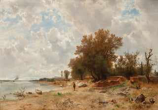 Eduard Peithner von Lichtenfels - Donauufer im Prater.webp