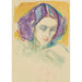 Tête de femme - Edvard Munch — vy av konstverket