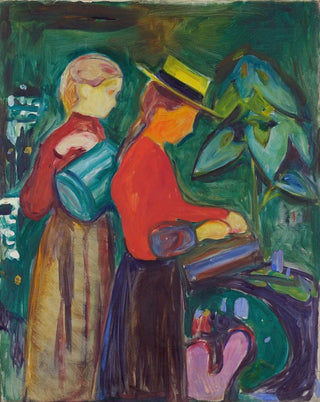 Edvard Munch - Girls watering Flowers The Linde Frieze.webp