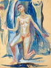 en knästående kvinnlig figur - Edvard Munch — vy av konstverket