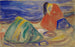 Melankoli, kvinna som gråter på stranden - Edvard Munch — vy av konstverket