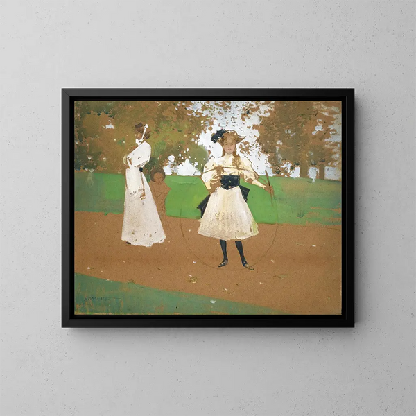 Jardins de Kensington - Edward Arthur Walton — inramlat konstverk på väggen