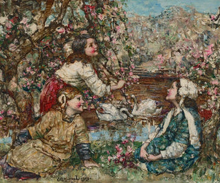 Edward Atkinson Hornel - Spring blossom.webp