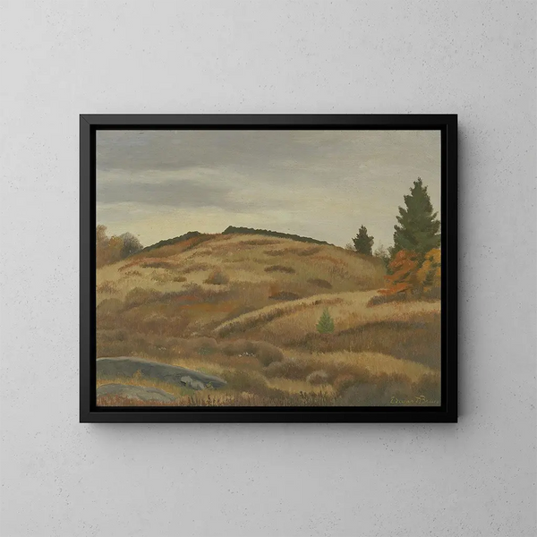 Champs d'automne - Edward Bruce — inramlat konstverk på väggen