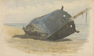 Edward Duncan - Hulk aground on beach.webp