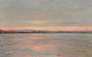 Edward Emerson Simmons - Winter Twilight on the Charles River.webp