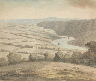 Edward Francis Burney - River Landscape with Boats.webp