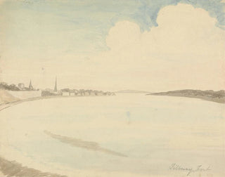 Fort de Tilbury - Edward Francis Burney — vy av konstverket