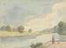 kvinna som fiskar - Edward Francis Burney — vy av konstverket