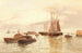Bateaux sur une mer calme - Edward Henry Eugene Fletcher — vy av konstverket