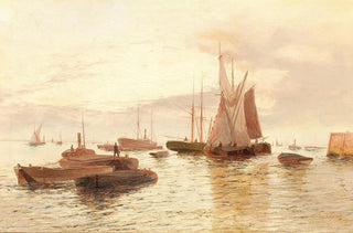 Edward Henry Eugene Fletcher - Boats on a Calm Sea.webp