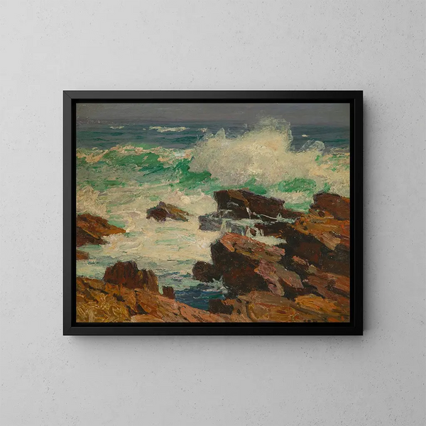 Vågiga vågor - Edward Henry Potthast — inramlat konstverk på väggen
