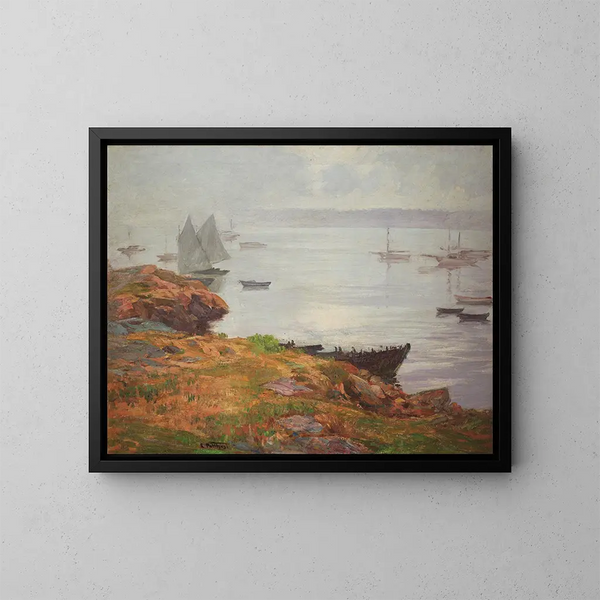 Landskap - Edward Henry Potthast — inramlat konstverk på väggen