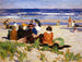 På stranden i Ogunquit, Maine - Edward Henry Potthast — vy av konstverket