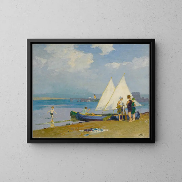 La Conférence - Edward Henry Potthast — inramlat konstverk på väggen