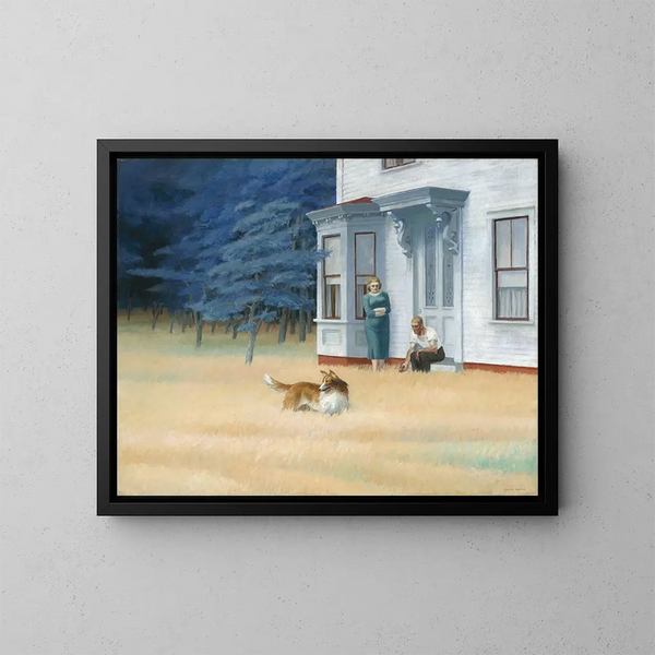 Kväll på Cape Cod - Edward Hopper — inramlat konstverk på väggen