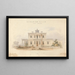 för en ateninsk villa, fasadens elevation - Edward Jones — inramlat konstverk på väggen