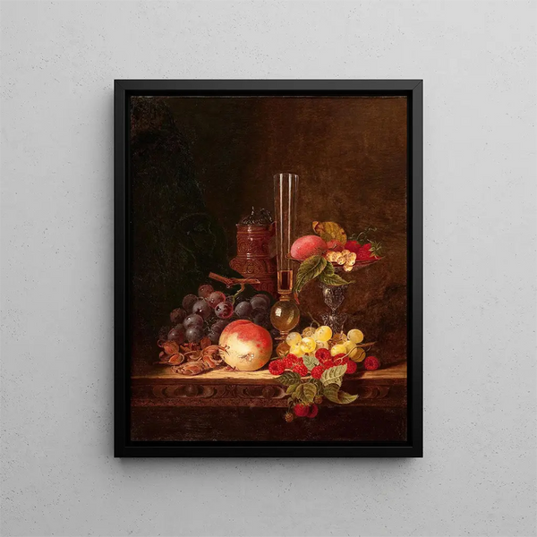 Edward Ladell - Still Life with Ceramic Jug Wine Glass and Tazza with Fruit.webp