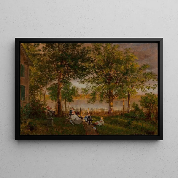 Ferme - Edward Lamson Henry — inramlat konstverk på väggen