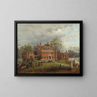 La vieille maison de Westover - Edward Lamson Henry — inramlat konstverk på väggen