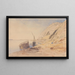 Abou Simbel 11h30 den 8 februari 1867 374 - Edward Lear — inramlat konstverk på väggen