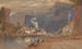 Falaises de Cheddar, Somerset - Edward Lear — vy av konstverket