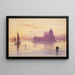 Santa Maria della Salute, Venedig vid solnedgången - Edward Lear — inramlat konstverk på väggen