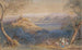 Vue du Castello Caetani et de la ville colline de Sermoneta Lazio Italie - Edward Lear — vy av konstverket