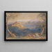 Vue du Castello Caetani et de la ville colline de Sermoneta Lazio Italie - Edward Lear — inramlat konstverk på väggen