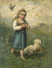Barn med fåglar och en hund - Edward Mitchell Bannister — vy av konstverket