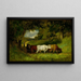 Rentrer les vaches - Edward Mitchell Bannister — inramlat konstverk på väggen