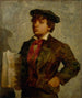 pojke med tidningar - Edward Mitchell Bannister — vy av konstverket