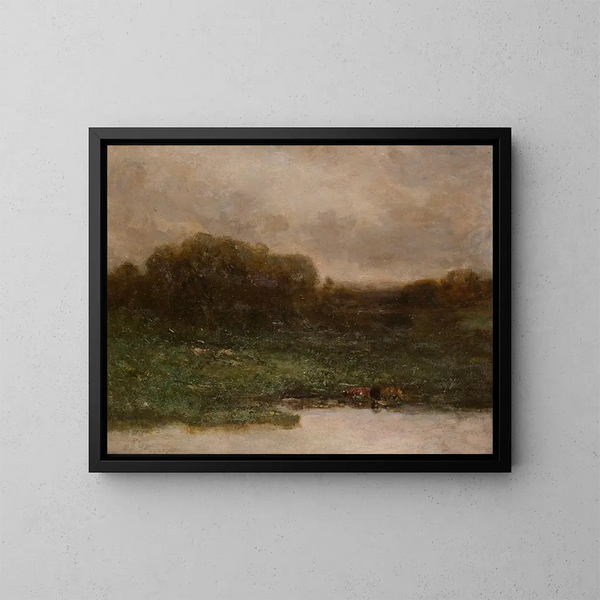 Crépuscule d'été - Edward Mitchell Bannister — inramlat konstverk på väggen