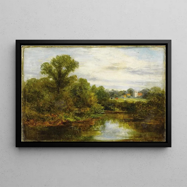 L'été - Edward Mitchell Bannister — inramlat konstverk på väggen