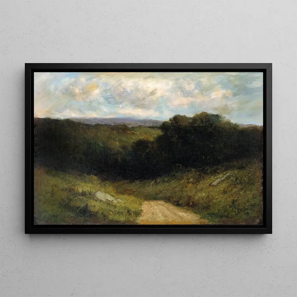 La route vers la vallée - Edward Mitchell Bannister — inramlat konstverk på väggen