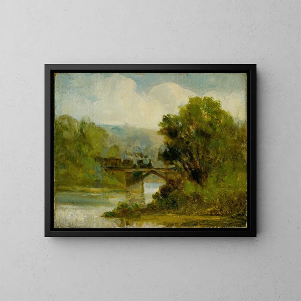 Tåg - Edward Mitchell Bannister — inramlat konstverk på väggen