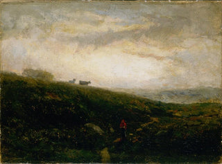 Oidentifierade kor nedför kullen - Edward Mitchell Bannister — vy av konstverket